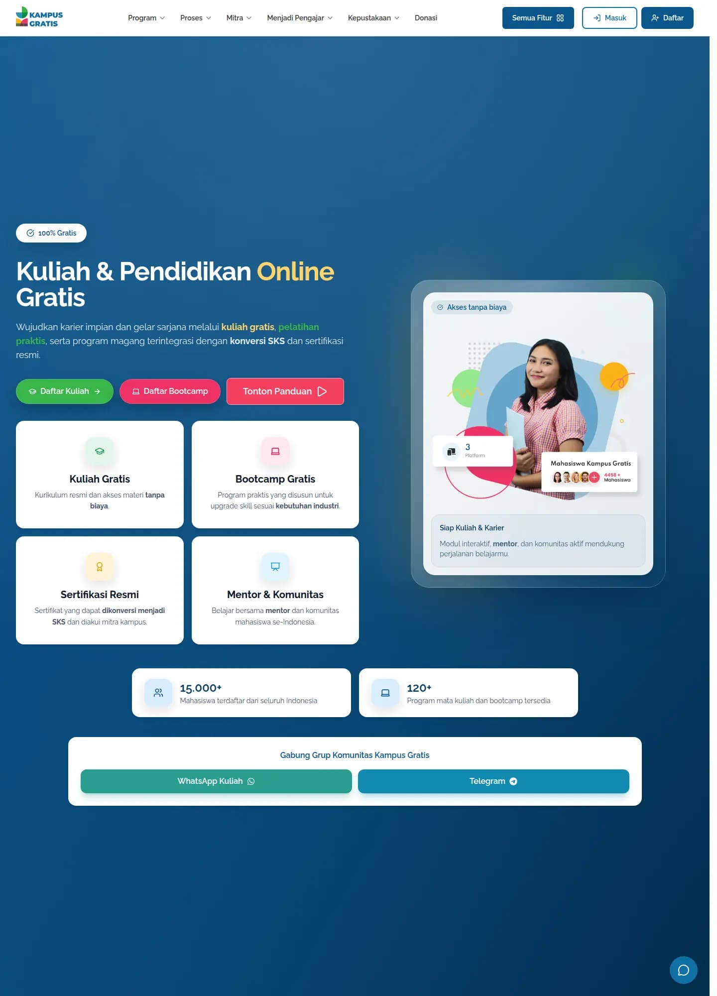 Screenshot of KampusGratis