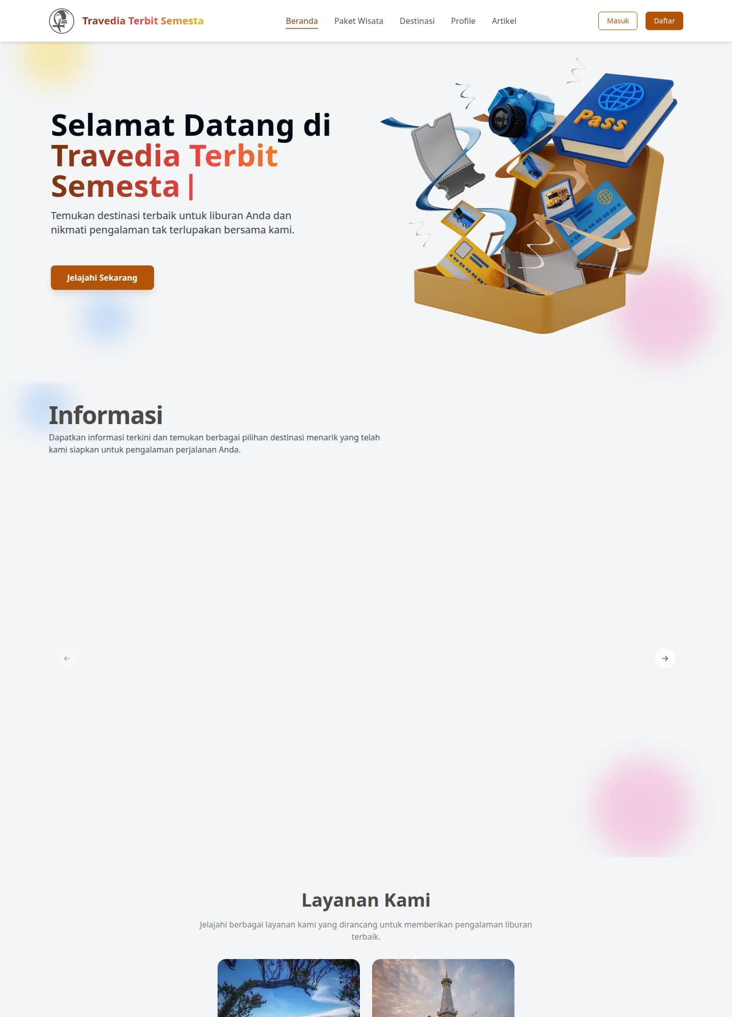 Screenshot of Travedia